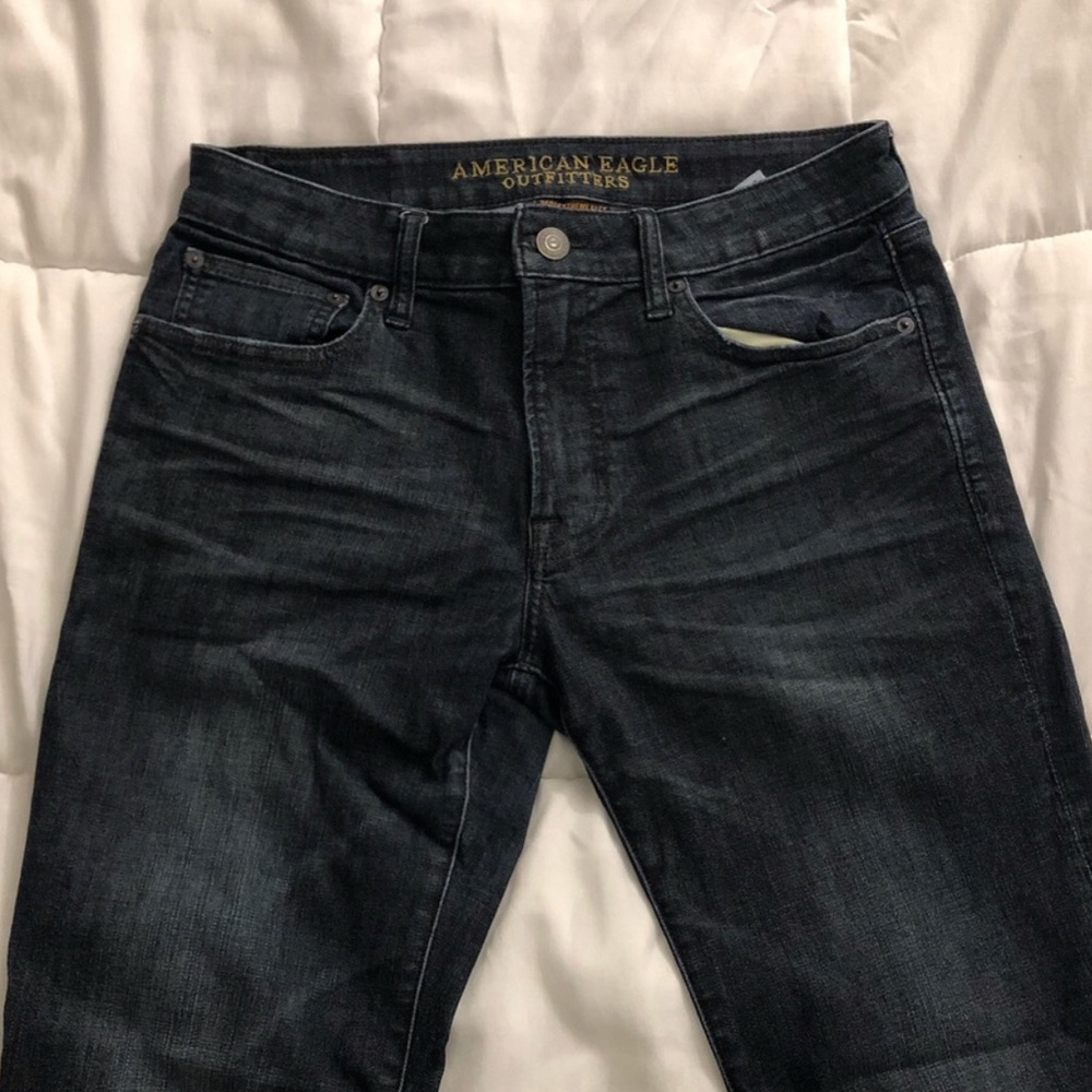 Men’s Straight Leg Dark Wash American Eagle Jeans